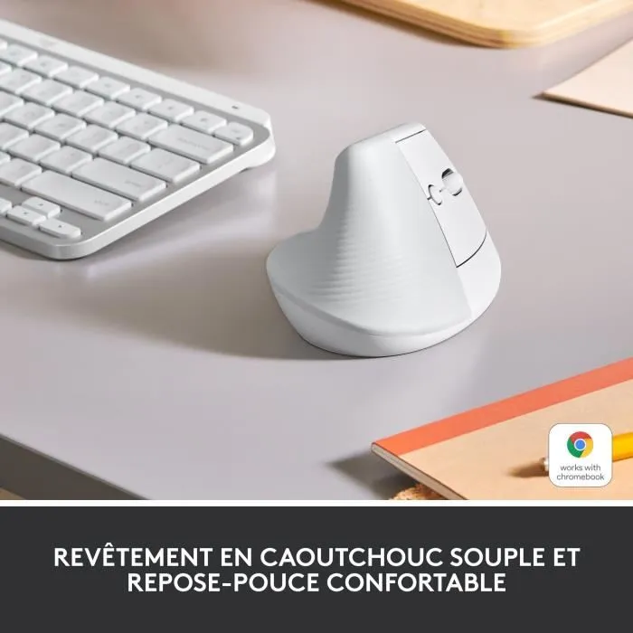 Logitech Lift Ratón Ergonómico Vertical Blanco