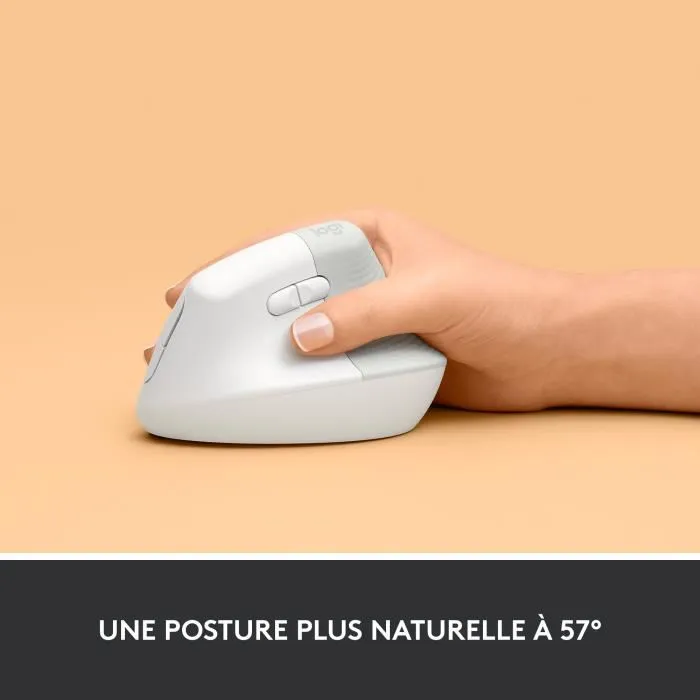 Logitech Lift Ratón Ergonómico Vertical Blanco