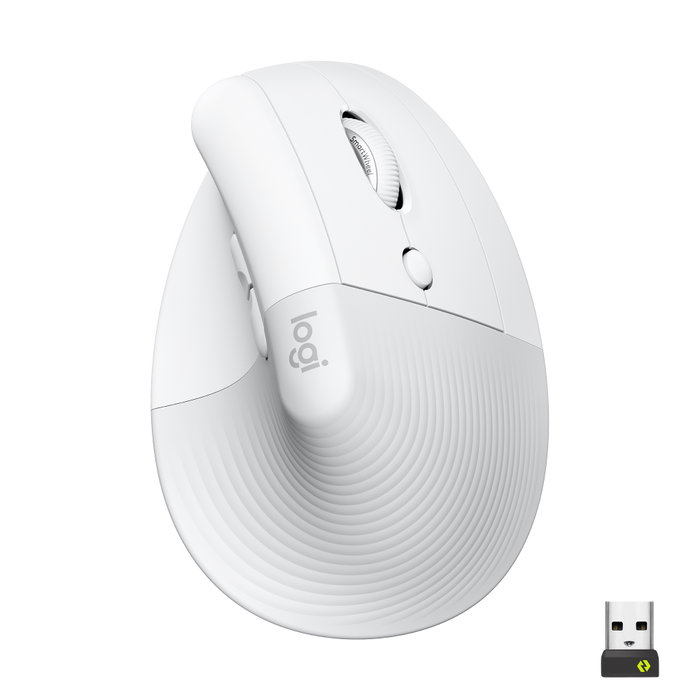 Logitech Lift Ratón Ergonómico Vertical Blanco