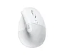 Logitech 910-006475 Ratón Vertical Ergonómico Lift para Mano Derecha, Inalámbrico RF + Bluetooth, Óptico 4000 DPI, 4 Botones Programables, Clics Silenciosos, Blanco