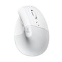 Logitech 910-006475 Ratón Vertical Ergonómico Lift para Mano Derecha, Inalámbrico RF + Bluetooth, Óptico 4000 DPI, 4 Botones Programables, Clics Silenciosos, Blanco
