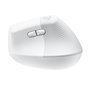 Logitech 910-006475 Ratón Vertical Ergonómico Lift para Mano Derecha, Inalámbrico RF + Bluetooth, Óptico 4000 DPI, 4 Botones Programables, Clics Silenciosos, Blanco