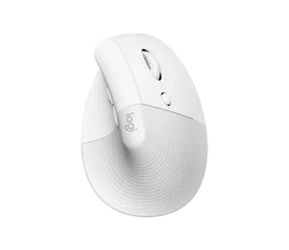 Logitech LIFT Ratón Ergonómico Vertical Inalámbrico Bluetooth y USB, 4000 DPI, 5 Botones, Blanco