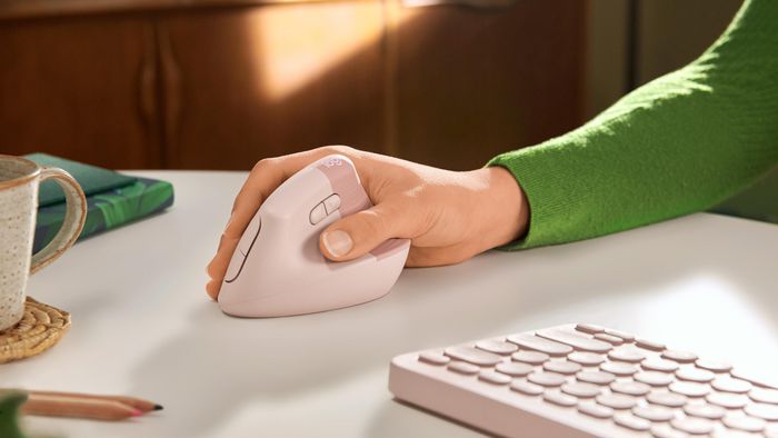 Logitech Lift Ratón Ergonómico Vertical Inalámbrico Rosa