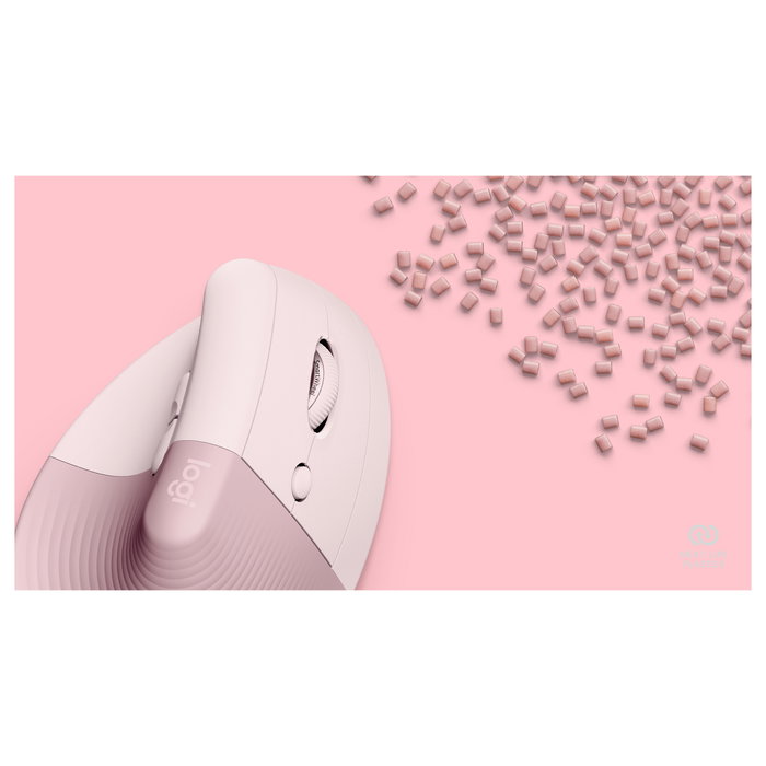 Logitech Lift Ratón Ergonómico Vertical Inalámbrico Rosa