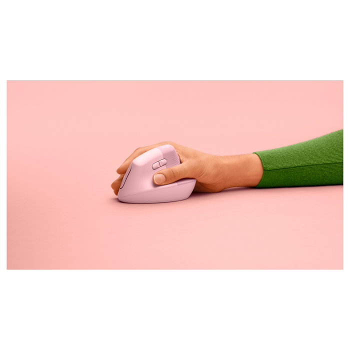 Logitech Lift Ratón Ergonómico Vertical Inalámbrico Rosa