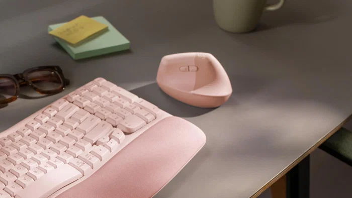 Logitech Lift Ratón Ergonómico Vertical Inalámbrico Rosa