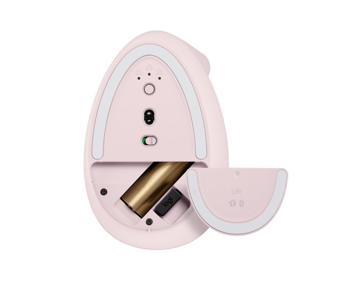 Logitech Lift Ratón Ergonómico Vertical Inalámbrico Rosa