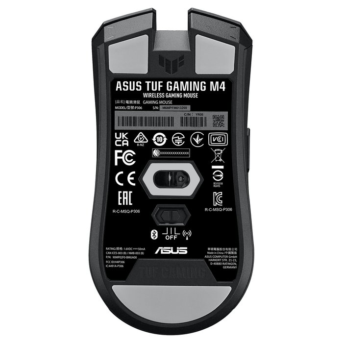 ASUS TUF Gaming M4 Ratón Gaming Inalámbrico Óptico 12000 DPI Bluetooth RF Wireless Negro