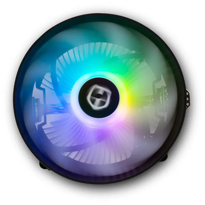 NOX Hummer H-123 PRO - Ventilador CPU Disipador de Aire 12cm/120mm con Iluminación LED RGB Rainbow, PWM, Compatible con Intel y AMD, Negro