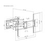 Equip Soporte de pared articulado para TV 37-70 pulgadas, Negro