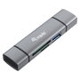 Equip Lector de Tarjetas Externo USB 3.2 Gen 1 con Conexión Dual USB-A y USB-C OTG Gris