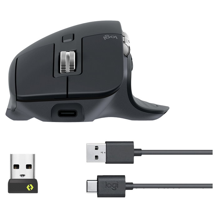 Logitech MX Master 3S Ratón Ergonómico Inalámbrico Bluetooth Grafito, 8000 DPI