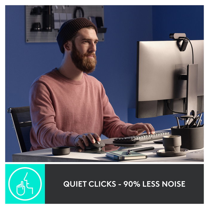 Logitech MX Master 3S Ratón Ergonómico Inalámbrico Bluetooth Grafito, 8000 DPI