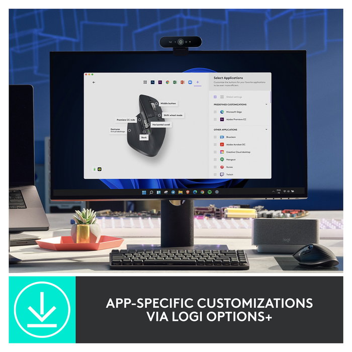 Logitech MX Master 3S Ratón Ergonómico Inalámbrico Bluetooth Grafito, 8000 DPI