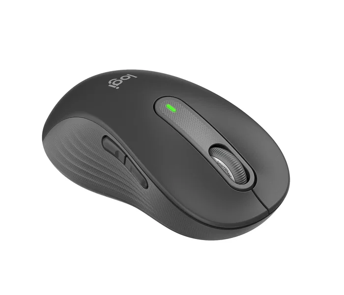 Logitech Signature M650 L 910 006239 Ratón para Zurdos Inalámbrico Bluetooth y Logi Bolt Óptico 4000 DPI Silent Touch para Oficina Grafito
