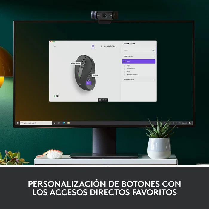 Logitech Signature M650 L 910 006239 Ratón para Zurdos Inalámbrico Bluetooth y Logi Bolt Óptico 4000 DPI Silent Touch para Oficina Grafito