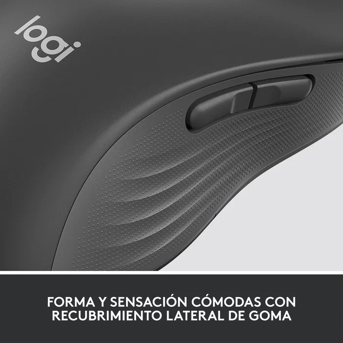 Logitech Signature M650 L 910 006239 Ratón para Zurdos Inalámbrico Bluetooth y Logi Bolt Óptico 4000 DPI Silent Touch para Oficina Grafito