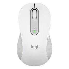 Logitech M650 L Ratón Inalámbrico Blanco Crudo, Ergonomico para Zurdos, Clics Silenciosos, Sensor 400-4000 PPP, SmartWheel, Bluetooth/Logi Bolt, Hasta 24 Meses Batería