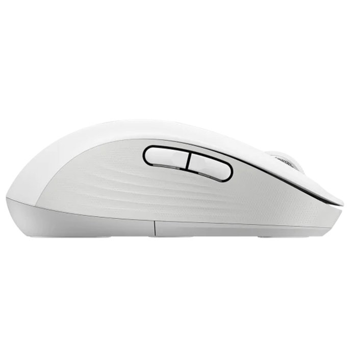 Logitech M650 L Ratón Inalámbrico Blanco Crudo, Ergonomico para Zurdos, Clics Silenciosos, Sensor 400-4000 PPP, SmartWheel, Bluetooth/Logi Bolt, Hasta 24 Meses Batería