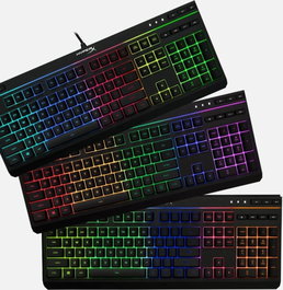 HyperX 4P4F5AE#ABE Teclado USB Español Negro Retroiluminación RGB Membrana Completo para Gaming