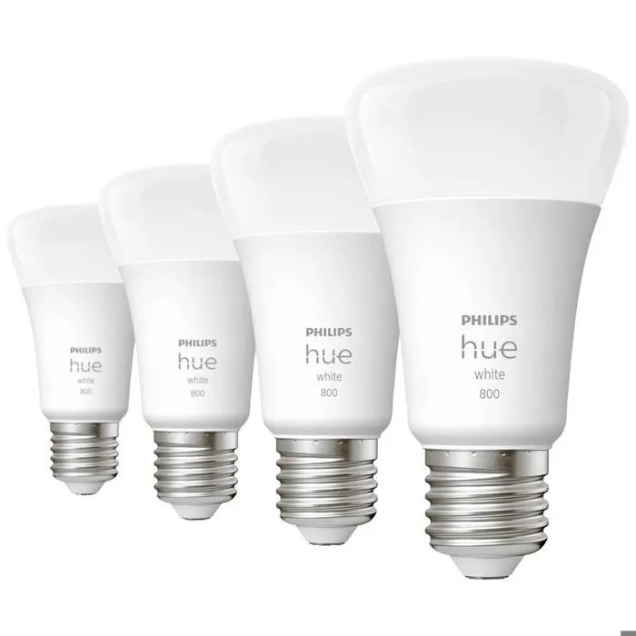 Philips Hue 8719514319141 Bombilla LED Inteligente E27, 800 Lúmenes, Bluetooth, 4 Unidades
