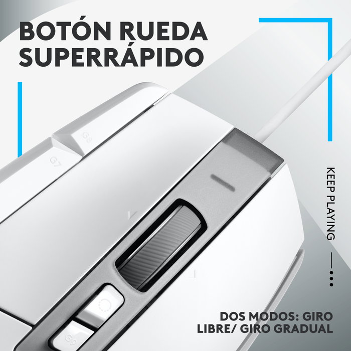Logitech G502 X Ratón Gaming Blanco