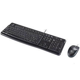 Logitech Mk120 - Combo Teclado y Ratón Óptico para PC, Teclado Resistente a Salpicaduras con Teclado Numérico, Mouse 1000 DPI, Conexión USB Plug and Play, Negro