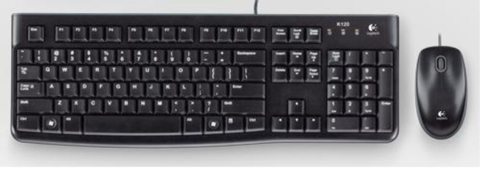 Logitech MK120 Kit de Teclado y Ratón USB QWERTY Portugués Negro