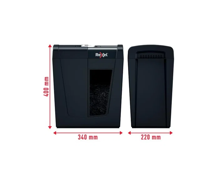Rexel Secure X10 Destructora de Papel Negro, Corte en Partículas P-4, 18L