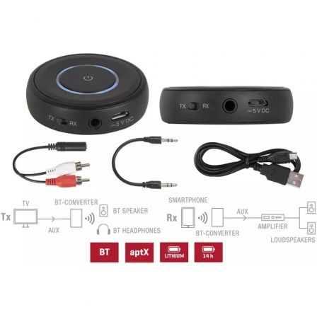 Fonestar BT-CONVERTER Transmisor y Receptor de Audio Inalámbrico