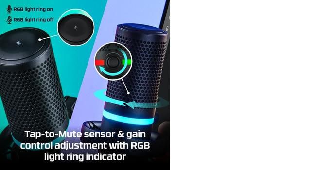 HP DuoCast Micrófono USB Negro con Iluminación RGB, Montura Antivibración y Grabación Hi-Res 24-bit/96kHz HP DuoCast Micrófono USB Negro con Iluminación RGB, Montura Antivibración y Grabación Hi-Res 24-bit/96kHz