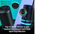 HP DuoCast Micrófono USB Negro con Iluminación RGB, Montura Antivibración y Grabación Hi-Res 24-bit/96kHz
