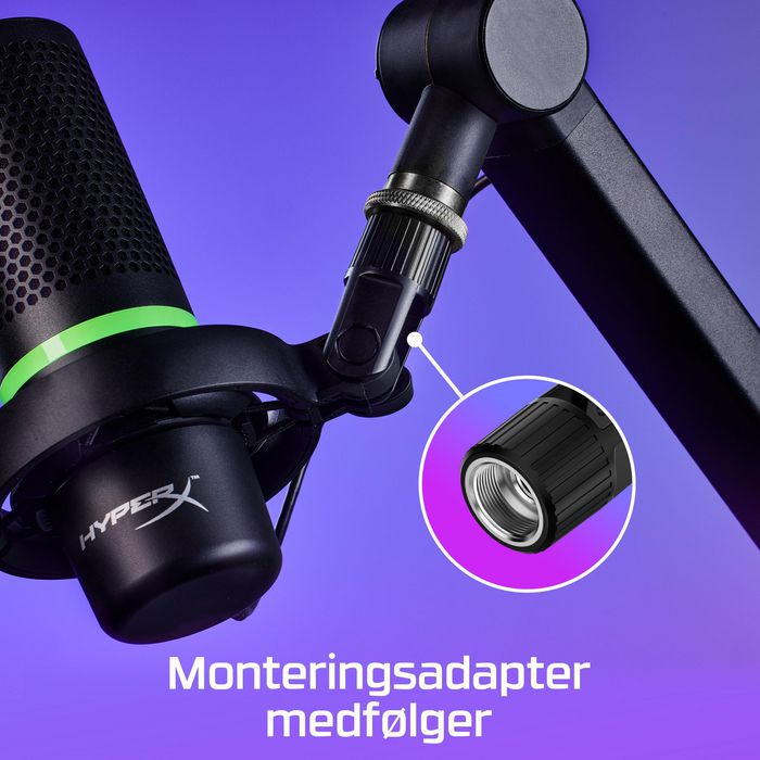 HP DuoCast Micrófono USB Negro con Iluminación RGB, Montura Antivibración y Grabación Hi-Res 24-bit/96kHz HP DuoCast Micrófono USB Negro con Iluminación RGB, Montura Antivibración y Grabación Hi-Res 24-bit/96kHz