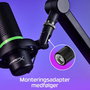 HP DuoCast Micrófono USB Negro con Iluminación RGB, Montura Antivibración y Grabación Hi-Res 24-bit/96kHz