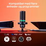HP DuoCast Micrófono USB Negro con Iluminación RGB, Montura Antivibración y Grabación Hi-Res 24-bit/96kHz