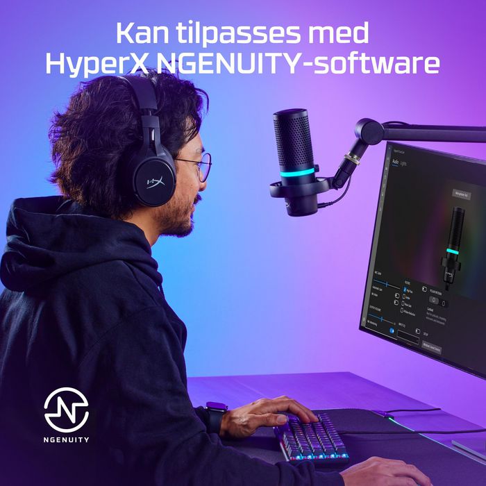 HP DuoCast Micrófono USB Negro con Iluminación RGB, Montura Antivibración y Grabación Hi-Res 24-bit/96kHz HP DuoCast Micrófono USB Negro con Iluminación RGB, Montura Antivibración y Grabación Hi-Res 24-bit/96kHz