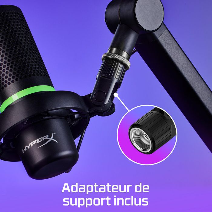 HP DuoCast Micrófono USB Negro con Iluminación RGB, Montura Antivibración y Grabación Hi-Res 24-bit/96kHz HP DuoCast Micrófono USB Negro con Iluminación RGB, Montura Antivibración y Grabación Hi-Res 24-bit/96kHz
