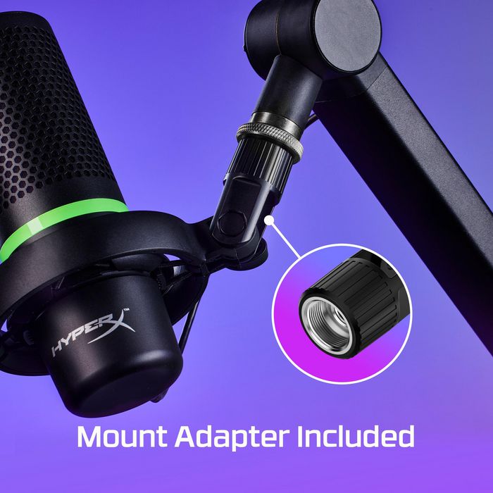 HP DuoCast Micrófono USB Negro con Iluminación RGB, Montura Antivibración y Grabación Hi-Res 24-bit/96kHz HP DuoCast Micrófono USB Negro con Iluminación RGB, Montura Antivibración y Grabación Hi-Res 24-bit/96kHz