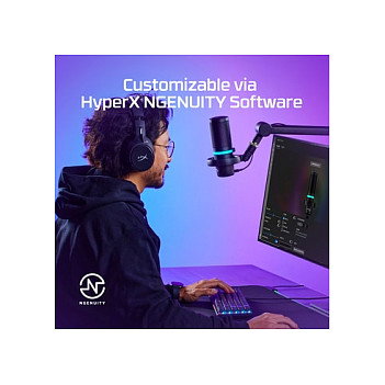 HyperX DuoCast Black Micrófono USB con iluminación RGB
