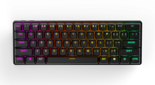 SteelSeries Apex Pro Mini Wireless Teclado Mecánico 60% USB + RF Wireless + Bluetooth QWERTY Inglés de EE. UU. Negro - 64842 SteelSeries Apex Pro Mini Wireless Teclado Mecánico 60% USB + RF Wireless + Bluetooth QWERTY Inglés de EE. UU. Negro - 64842