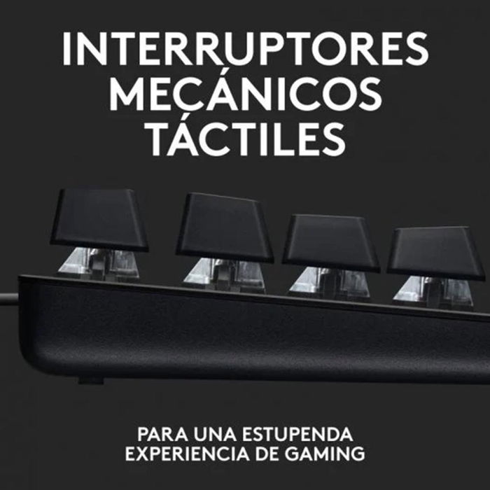 Logitech G413 SE Teclado Mecánico Gaming con Interruptores Táctiles, Retroiluminación LED Blanca, Teclas PBT, Distribución Español - 435 mm