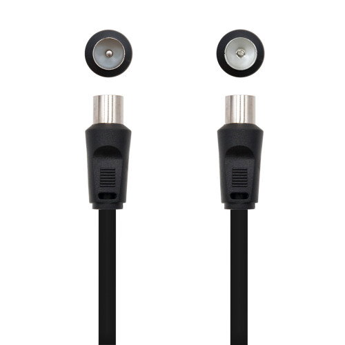 Nanocable Cable de Antena TV 75 Ohm 1,8 m Macho/Hembra Negro