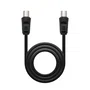 Nanocable 10.26.0202 Cable coaxial 3C-2V para antena TV, 1.80 m, 75 ohm, conector 9.5 mm macho a hembra, color negro
