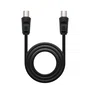 Nanocable 10.26.0202 Cable coaxial 3C-2V para antena TV, 1.80 m, 75 ohm, conector 9.5 mm macho a hembra, color negro