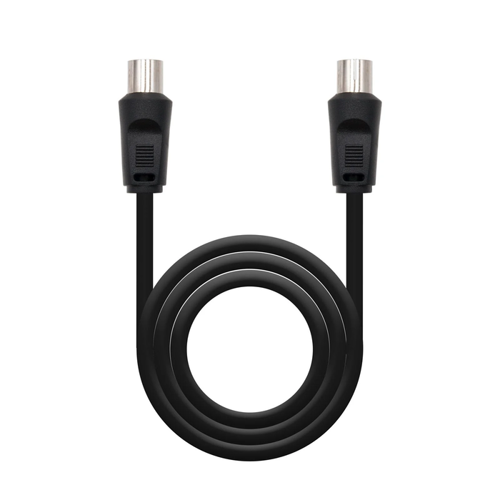 Nanocable Cable de Antenna TV 75 Ohm Macho/Hembra 1.80 Metros - Negro Nanocable Cable de Antenna TV 75 Ohm Macho/Hembra 1.80 Metros - Negro