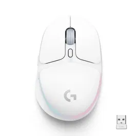 Logitech G Ratón para juegos G705 Inalámbrico LIGHTSYNC Iluminación RGB Bluetooth Ligero - Niebla blanca