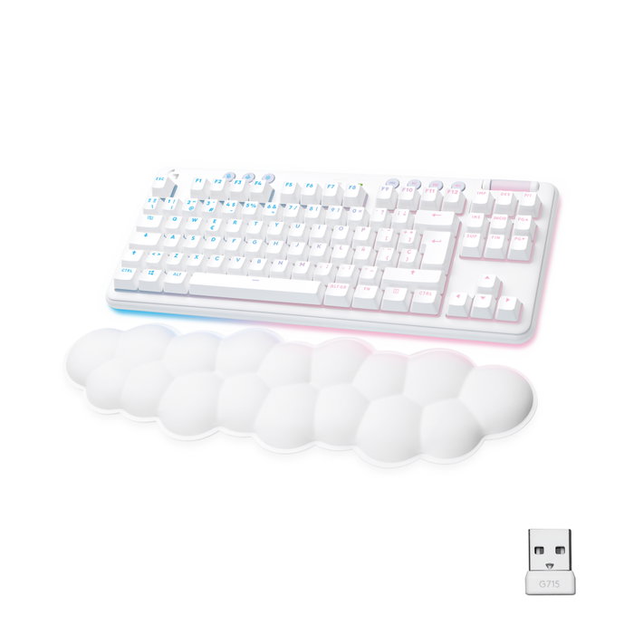 Logitech G G715 Teclado Mecánico Bluetooth LIGHTSPEED Inalámbrico QWERTY Español Blanco Gaming Logitech G G715 Teclado Mecánico Bluetooth LIGHTSPEED Inalámbrico QWERTY Español Blanco Gaming