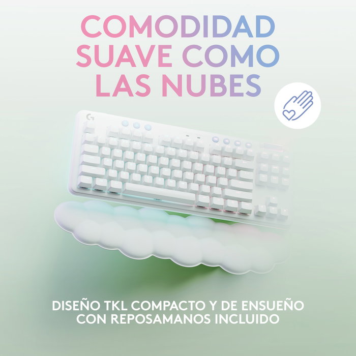 Logitech G G715 Teclado Mecánico Bluetooth LIGHTSPEED Inalámbrico QWERTY Español Blanco Gaming Logitech G G715 Teclado Mecánico Bluetooth LIGHTSPEED Inalámbrico QWERTY Español Blanco Gaming