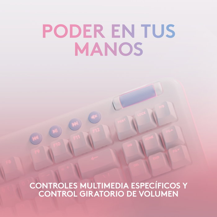Logitech G G715 Teclado Mecánico Bluetooth LIGHTSPEED Inalámbrico QWERTY Español Blanco Gaming Logitech G G715 Teclado Mecánico Bluetooth LIGHTSPEED Inalámbrico QWERTY Español Blanco Gaming